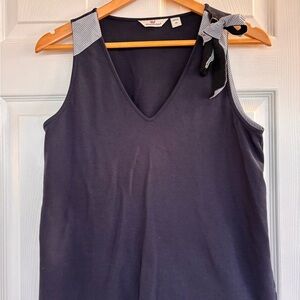 Vineyard Vines Navy Tank Top with Striped Bow